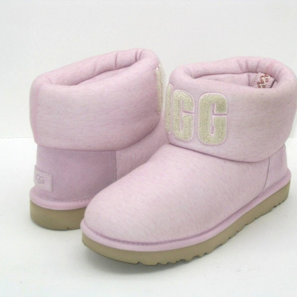 UGG® Classic Petal Pink Mini Faux Fur Comfy Boots  NEW NIB NWT - Picture 2 of 9